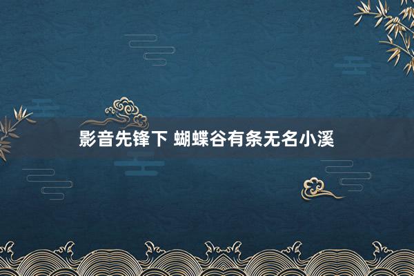 影音先锋下 蝴蝶谷有条无名小溪