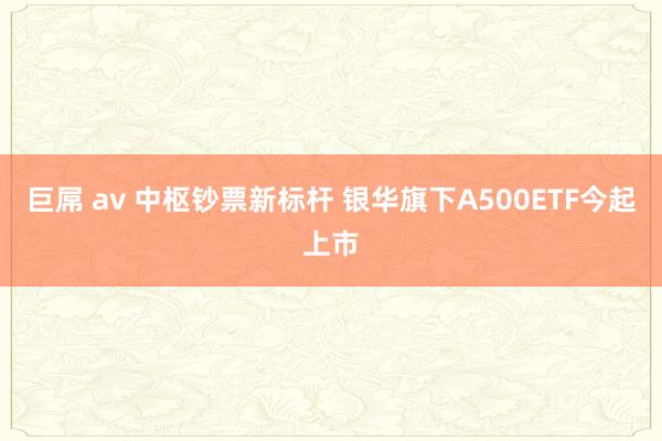 巨屌 av 中枢钞票新标杆 银华旗下A500ETF今起上市